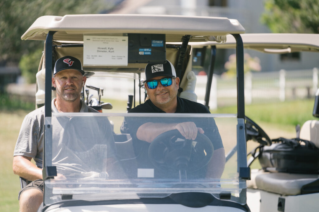 Participants at the charity golf event