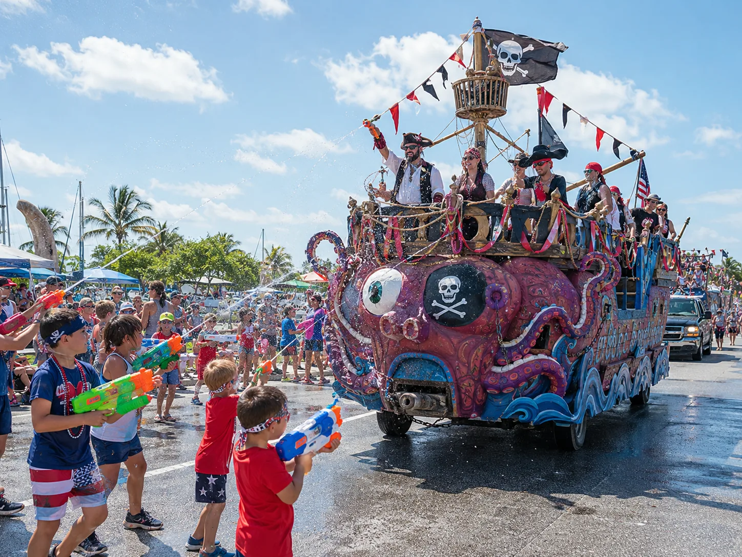 Anna Maria Island July 4th parade on Pine Avenue