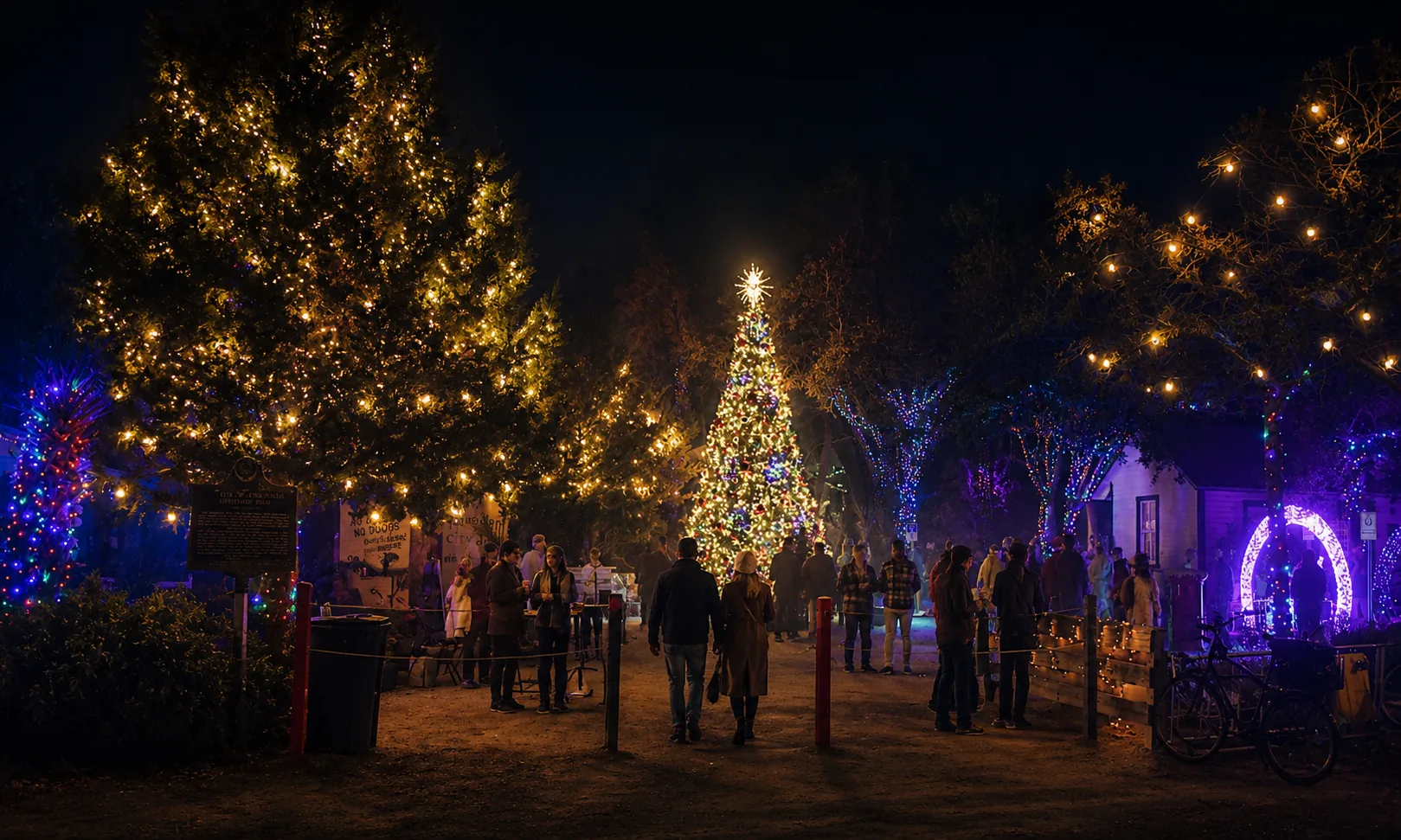 Holiday lights and Christmas cheer on Pine Avenue in Anna Maria